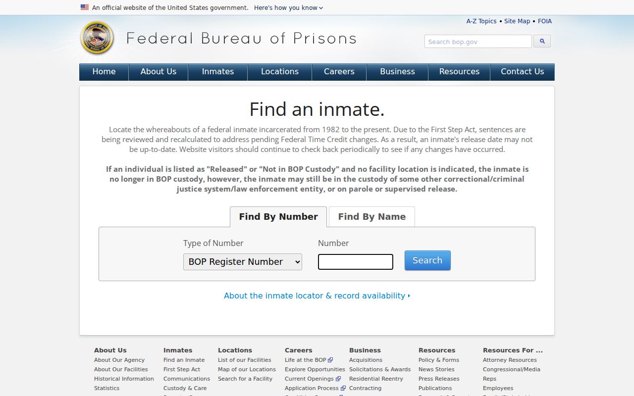 Glades County arrest history federal inmate locator