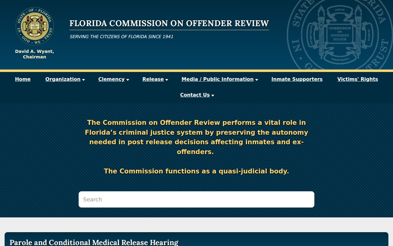 Florida Commission on Offender Review official homepage